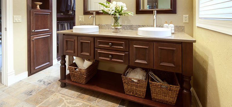 showplace bathroom vanity dark brown