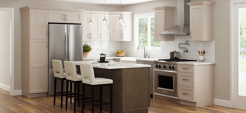 kitchen cabinets in a kitchen