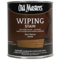 a gallon of old masters wiping stain in dark walnut